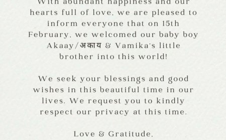 Virushka welcomes their little son Akaay after their daughter Vamika..