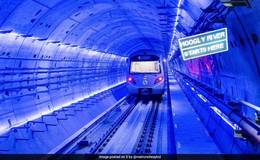 Prime Minister Narendra Modi inaugurates India's first underwater Metro Service in Kolkata