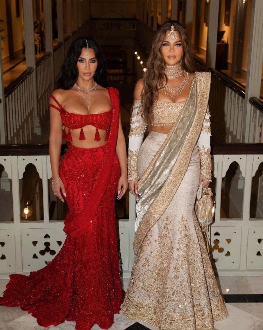 Kardashian sisters dolled up in sarees for the Ambani wedding