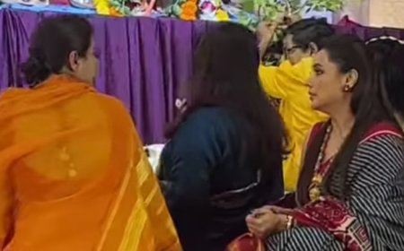 Kajol and Rani Mukerji Celebrate Durga Puja with Family at Mumbai Pandal