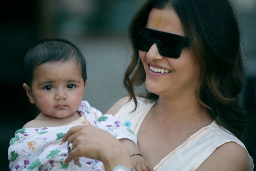 Rubina Dilaik and Abhinav Shukla Introduce Their Twin Daughters During Navratri Celebrations