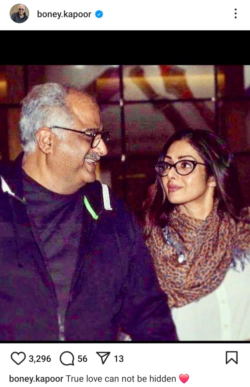 Boney Kapoor Remembers Late Wife Sridevi with Heartfelt Tributes