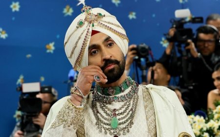 Diljit Dosanjh Makes Powerful Met Gala Debut in Maharaja-Inspired Ensemble by Prabal Gurung
