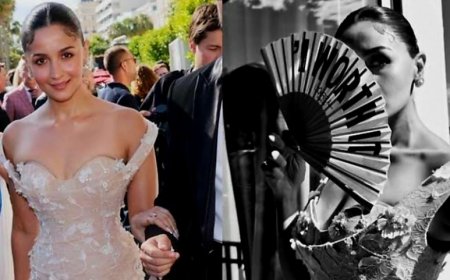 Alia Bhatt Makes Glamorous Cannes Debut in Vintage-Inspired Floral Gown