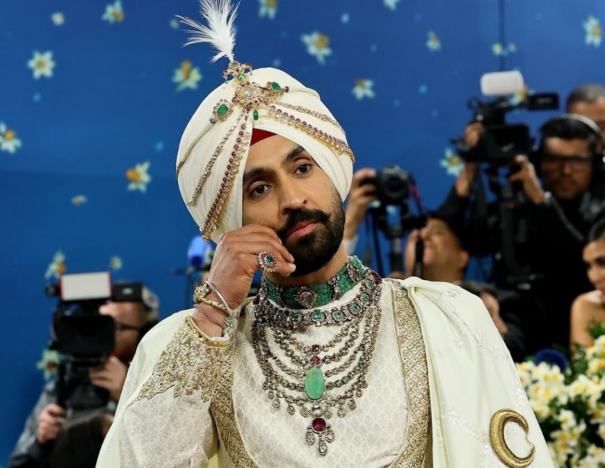 Diljit Dosanjh Makes Powerful Met Gala Debut in Maharaja-Inspired Ensemble by Prabal Gurung