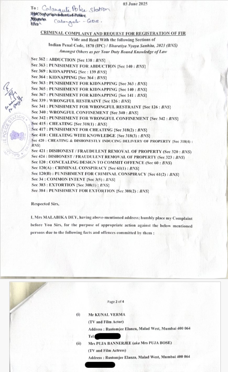 TV Stars Puja Banerjee and Kunal Verma Accused of Abduction and Extortion by Bengali Film Producer